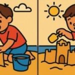 IQ test: v 31 s poišči 3 razlike na sliki dečka, ki gradi peščene gradove IQ test: v 31 s poišči 3 razlike na sliki